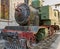 Historic locomotive dating back to 19th century seen on display in front of the famous former Hejaz Railway Station