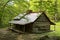 Historic log cabin in the Smokey Mountains