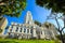 Historic Los Angeles City Hall with blue sky