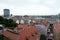 Historic lower town architecture rooftops in Zagreb