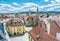 Historic Main square from Fire tower, Sopron, Hungary
