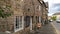 Historic main street of Wylam village in Northumberland, England