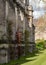 Historic medieval stone building on the campus at Magdalen College, University of Oxford, UK.