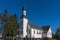 Historic Milner Chapel in Langely British Columbia under Clear Blue Skies