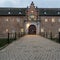 Historic moated castle Gracht in erftstadt at dusk