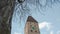 Historic monument tower Gaensturm in Ulm time lapse