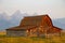 Historic Mormon Row barn near Jackson Hole, Wyoming USA