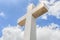 Historic Mt. Helix Cross With Cloudy Blue Sky