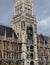 The historic Munich town hall at the Marienplatz decorated with rainbow flags for the Christopher Street Day CSD event, Germany