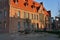 Historic neo gothic brick building that houses the elementary school in Hoya, Germany