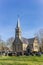 Historic Nicolaaskerk church and graveyard of Hemelem