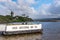 Historic off-dock mooring point of USS Arizona in Pearl Harbor, Oahu, Hawaii, USA