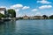 Historic old city of Konstanz in Germany with a great lakefront view on a beautiful summer day