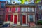 The historic old city in Philadelphia, Pennsylvania. Elfreth`s Alley, referred to as the nation`s oldest residential street