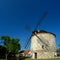 Historic old Dutch windmill with beautiful weather