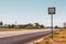 Historic old Route 66 signpost, Vega, Texas, USA. Vintage look