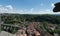 The historic old town of Fribourg in Switzerland with the many bridges over the river Saane