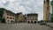 The historic old town of Sargans with ist guild houses and the castle behind