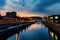 historic Otaru canals at twilight, Hokkaido