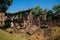Historic Pacific war Army barracks ruins Corregidor Island, Mani