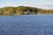 Historic pedestrian ferry across the river Daugava near Jaunjelgava, Latvia - image