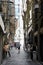 Historic Pedestrian Street Via San Luca, Genoa, Italy