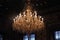 Historic pendant chandelier with lots of lights