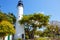 The historic and popular center, lighthouse and Duval Street in downtown Key West. Beautiful small town in Florida