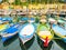 Historic port area of Nice. Fishing boats in the Port of Nice, France