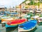 Historic port area of Nice. Fishing boats in the Port of Nice, France