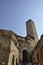Historic Porta San Giovanni Gate of the Medieval San Gimignano hilltop town. Tuscany region. Italy