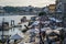 Historic Porto bars and restaurants in famous Ribeira neighborhood attract tourists from all over the world with local