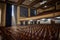 Historic and preserved Auditorium at Will Rogers High School, Tulsa, Oklahoma - Wood Seats Art Deco Beams Light