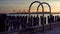 Historic Princes pier at sunset, Port Melbourne, Australia