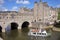 Historic Pulteney Bridge in Bath City, England