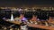 Historic Queen Mary ship at night