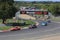 Historic racing cars at Druids hairpin Brands Hatch