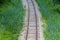 Historic Railroad Runs Through A Wetland