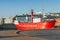 Historic red Relandersgrund Lightship in Helsinki, Finland