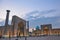 Historic Registan square with three madrasahs: Ulugh Beg, Samarkend, Uzbekistan