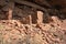 Historic remains high in the Red rocky cliffs of Arizona