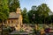 Historic renovated brick chapel dedicated to Saint Mary Magdalene, Milowka, Poland.