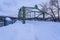 Historic and Restored Bridge After Major Snowstorm - Binghamton, New York