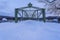 Historic and Restored Bridge After Major Snowstorm - Binghamton, New York