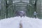 Historic and Restored Bridge After Major Snowstorm - Binghamton, New York