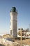 Historic Robert H Manning Lighthouse, Empire, Michigan in winter