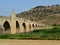 Historic roman bridge in Medellin, Badajoz - Spain