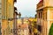 Historic Rome city street view Italy