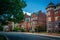 Historic row houses along Logan Circle, in Washington, DC.