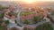 Historic royal Wawel castle in Cracow at sunrise, Poland.